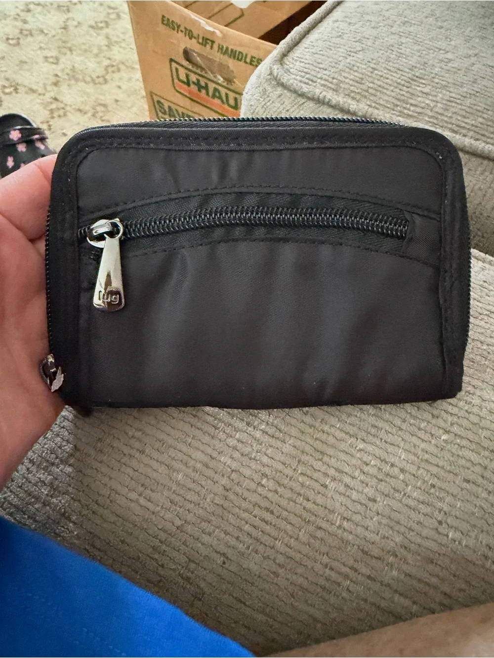 lug Chevron Zip-Around Card Wallet in Black, Gray,White, NWOT, missing strap